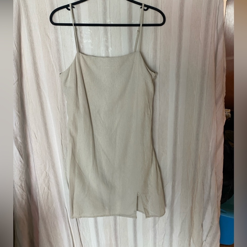 LINEN & VISCOSE MINI DRESS FROM ONLY